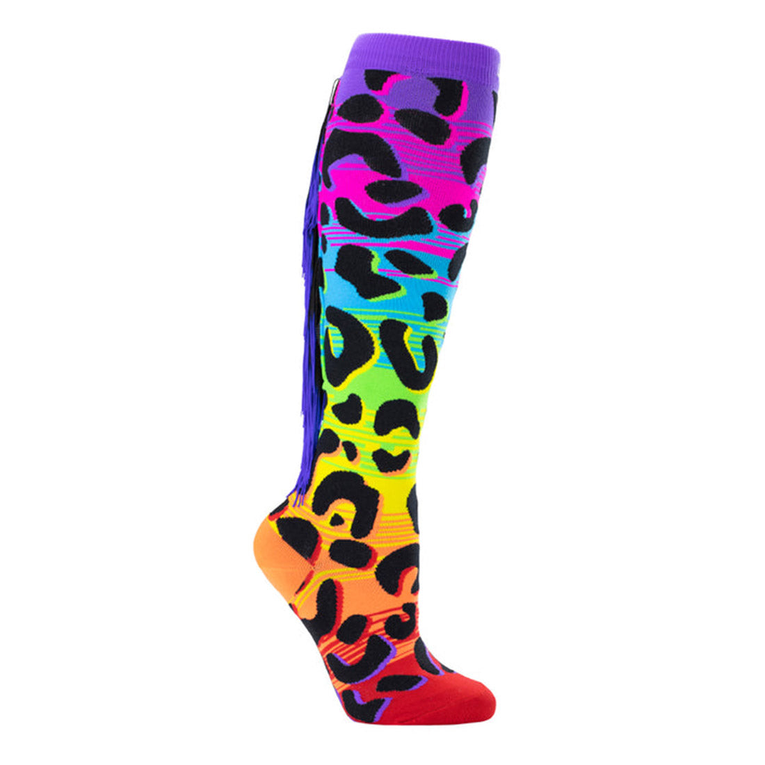 Crazy Skates Leopard Print Skate Socks - Comfortable & Breathable for Roller Skating, Ice Skating & Dance - Perfect for Skaters & Athletes