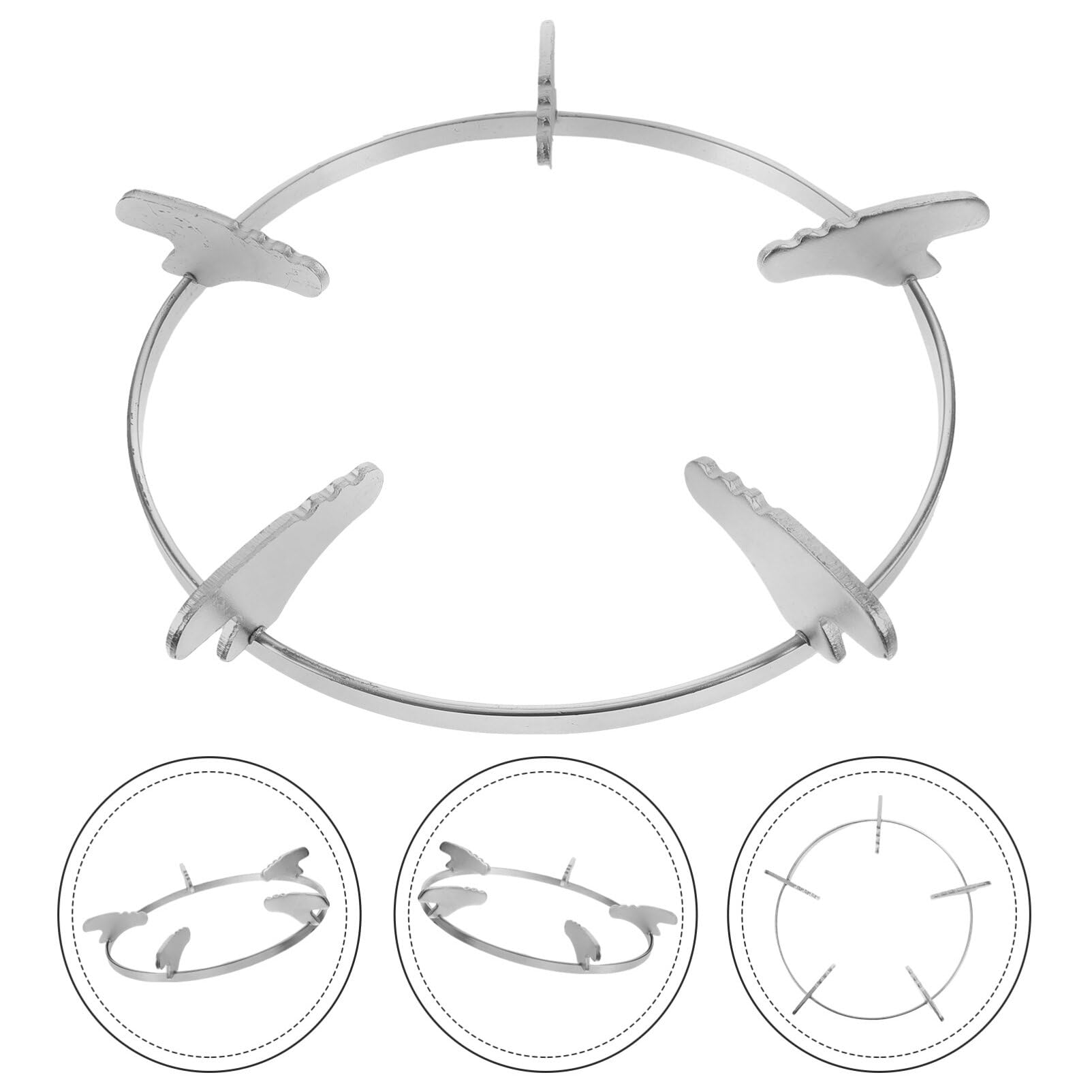 **Heavy Duty Wok Support Ring for Gas Stove - Reusable Cast Iron Wok Stand, Pot Rack & Cooking Bracket - Perfect for Stir-Frying, Deep Frying & Asian Cooking**