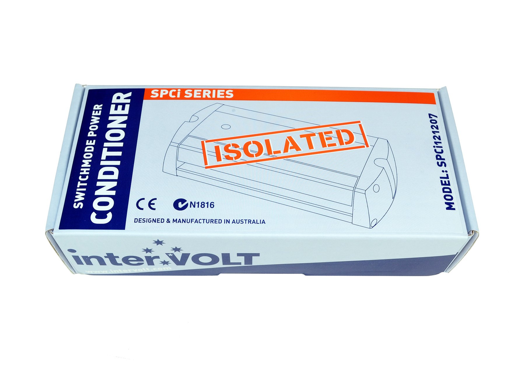 interVOLT 12V DC Voltage Stabilizer & Regulator - Heavy Duty 7A DC-DC Isolated Power Conditioner & Battery Charger (10-16V Input, 12.5/13.6V Output) - Model SPCi121207 - Perfect for RVs, Boats, Solar Systems & Off-Grid Power Applications