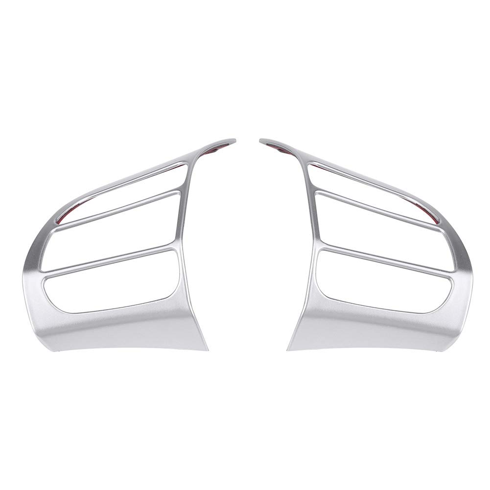 Premium Car Steering Wheel Cover Frame Trim Insert Sticker for Hyundai Encino/Kauai/Kona SUV - Silver | Enhances Grip & Style | Perfect for Daily Commuting & Road Trips