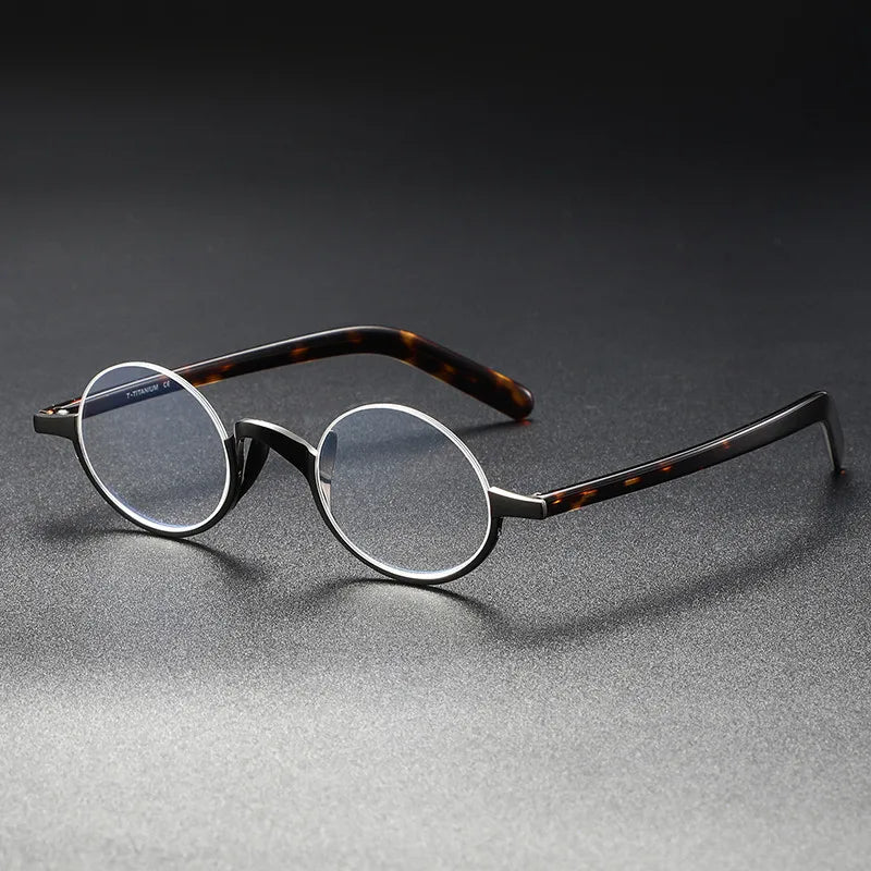 Aimee Unisex Semi-Rimless Round Titanium Eyeglasses Frame 111380 - Lightweight & Durable Eyewear for Work, Reading, and Everyday Fashion