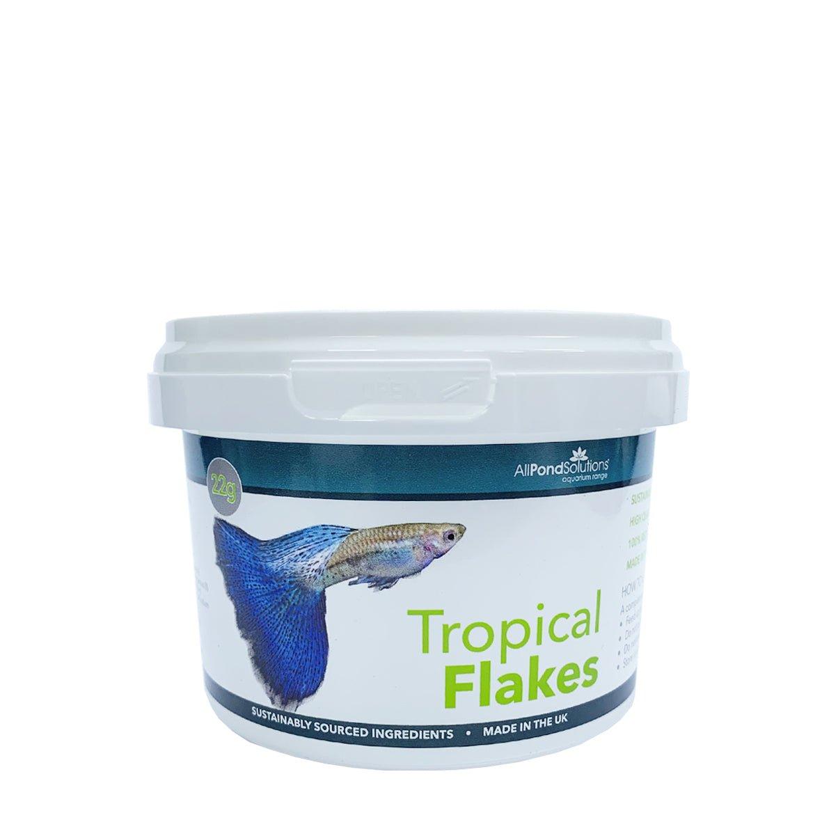 Premium Tropical Flake Fish Food - 45g (1.58 oz) for Freshwater & Saltwater Aquariums | AllPondSolutions | Ideal for Daily Feeding of Tropical Fish, Goldfish & Community Tanks