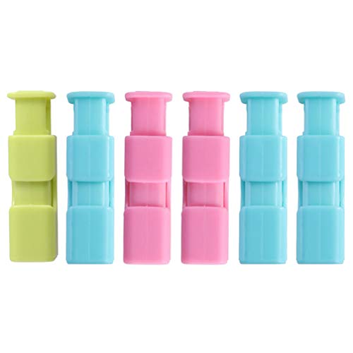 TOPBATHY 6-Pack Food Bag Clips - Reusable Snack Sealing Clamps for Freshness, Locking Clips for Chips, Cereal, Pasta - Ideal for Kitchen, Pantry, Dorm & Travel Storage