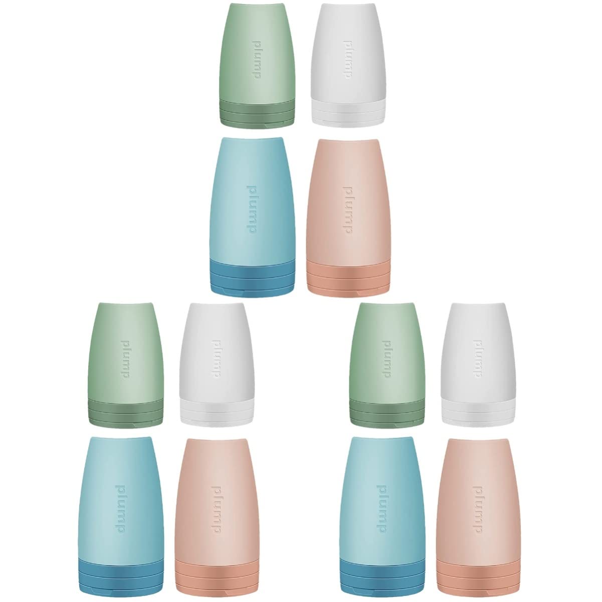 Minkissy 3-Piece Silicone Leakproof Travel Bottle Set - Refillable Squeezable Cosmetic Containers for Toiletries, Shampoo, Lotion (4 Sizes) - Perfect for Airplane Carry-On, Gym, Camping & Vacation Essentials