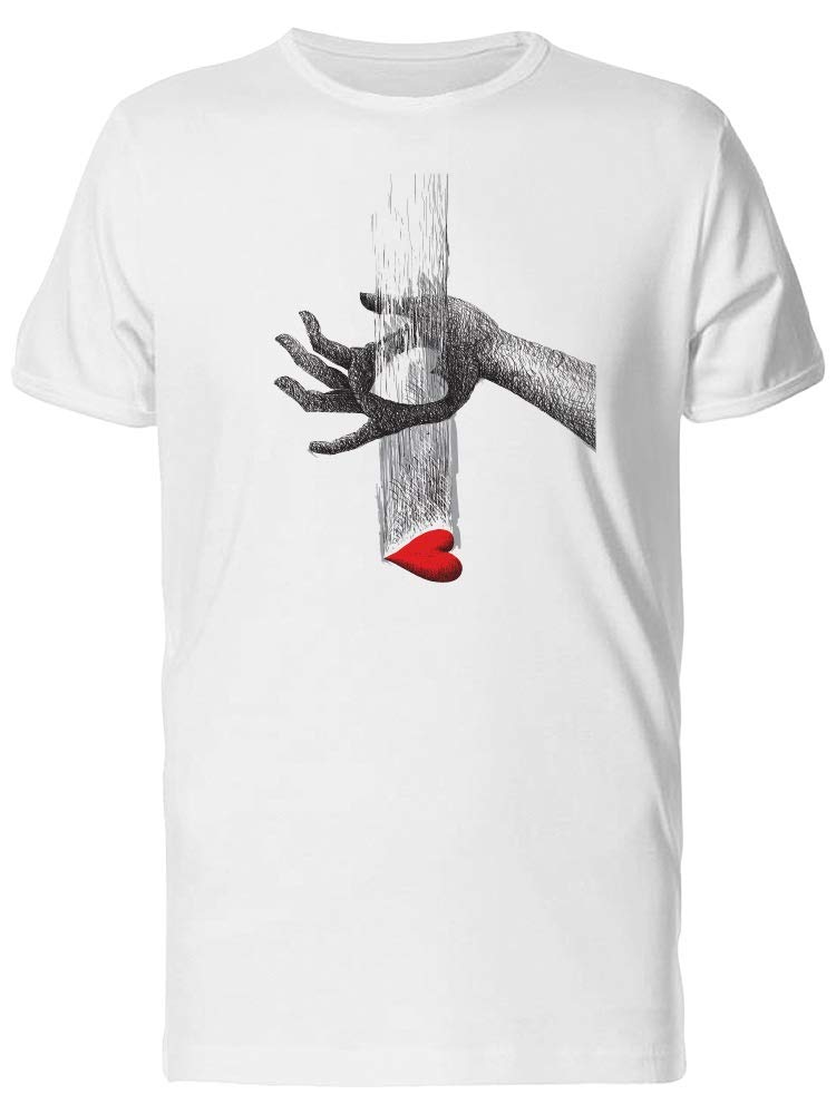 Falling Through Red Heart Graphic T-Shirt for Men - Casual Streetwear Tee for Everyday Wear & Urban Fashion