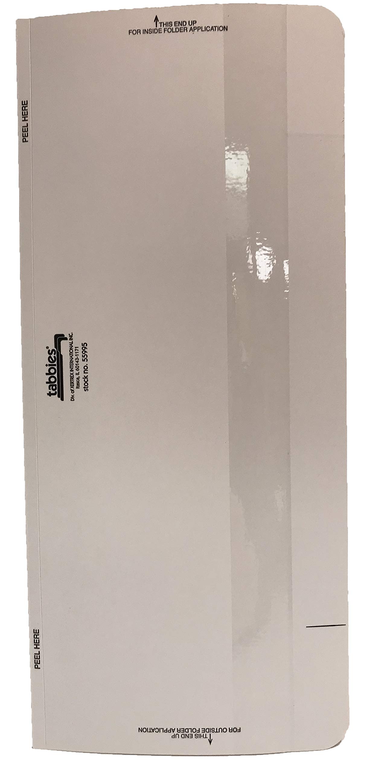 Tabbies Extenda-Jacket Strips - Convert Top Tab Folders to End Tab File Folders, White, 3/4