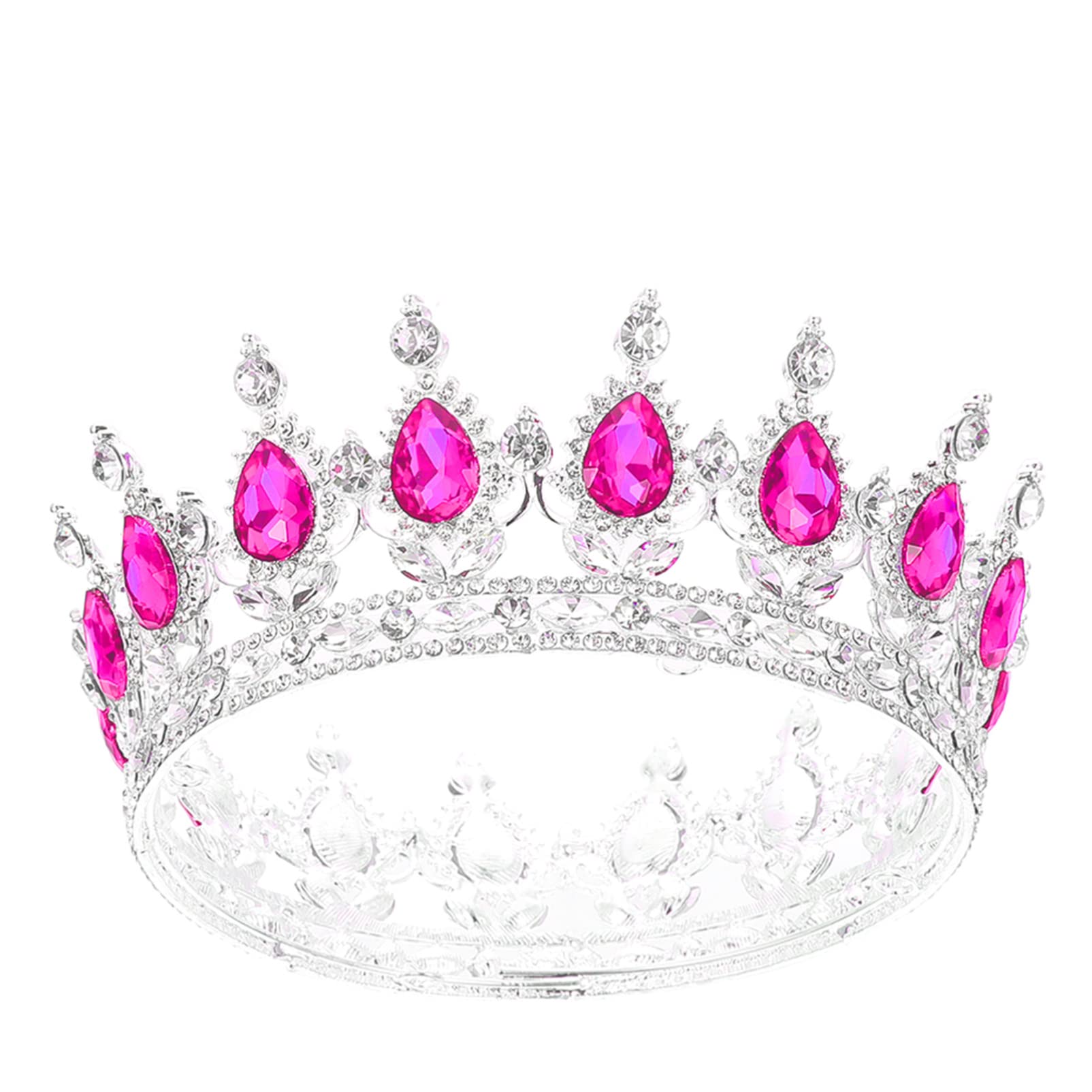 Baroque Rhinestone Tiara Headband for Women & Girls - Elegant Princess Birthday Hair Accessory, Queen Headdress Headwrap - Perfect for Weddings, Parties, Pageants (12.5x12.5cm)