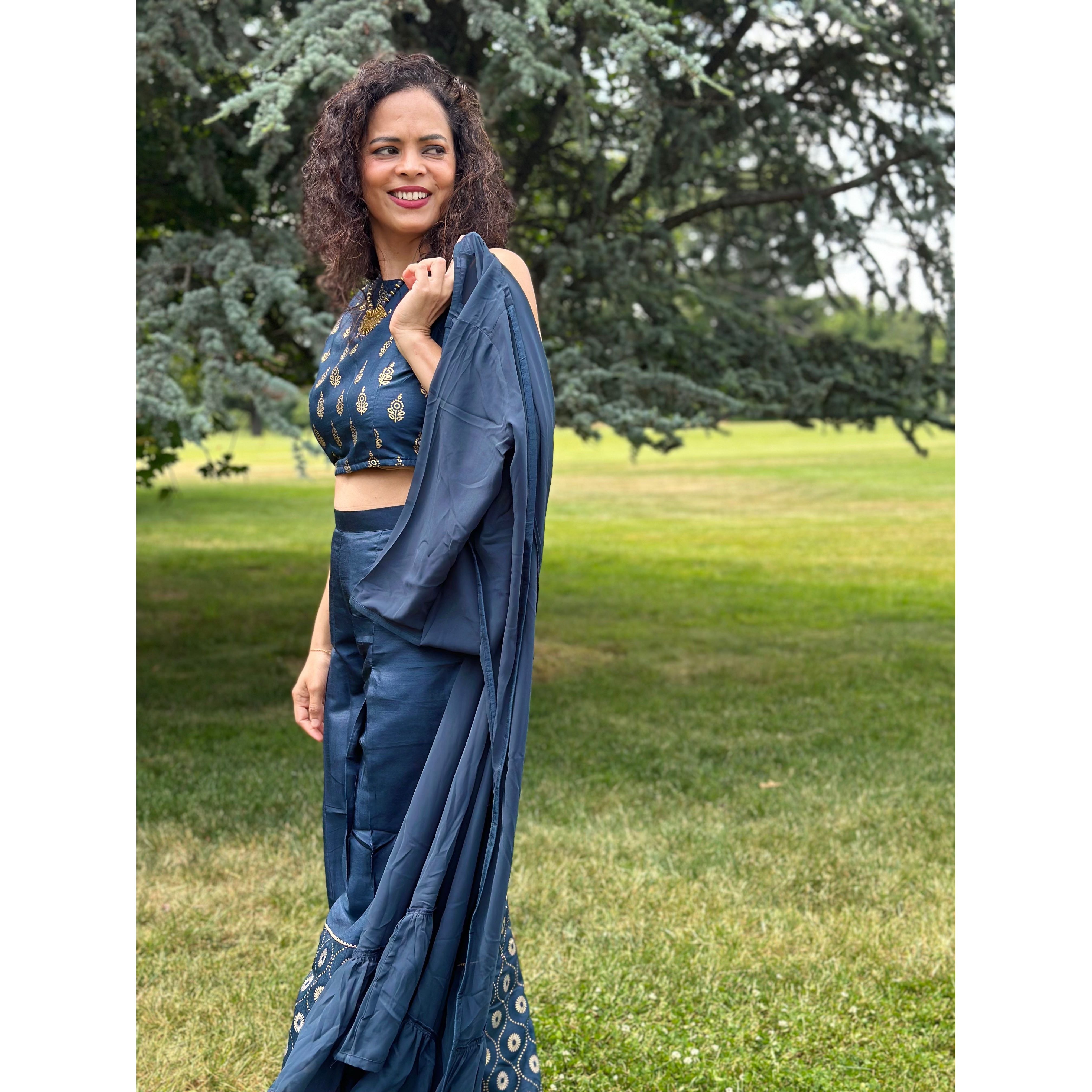 Stylish Women's 3-Piece Outfit Set - Flowy Palazzo Pants, Chic Crop Top & Fashionable Jacket | Casual Wear, Office Attire & Evening Occasions