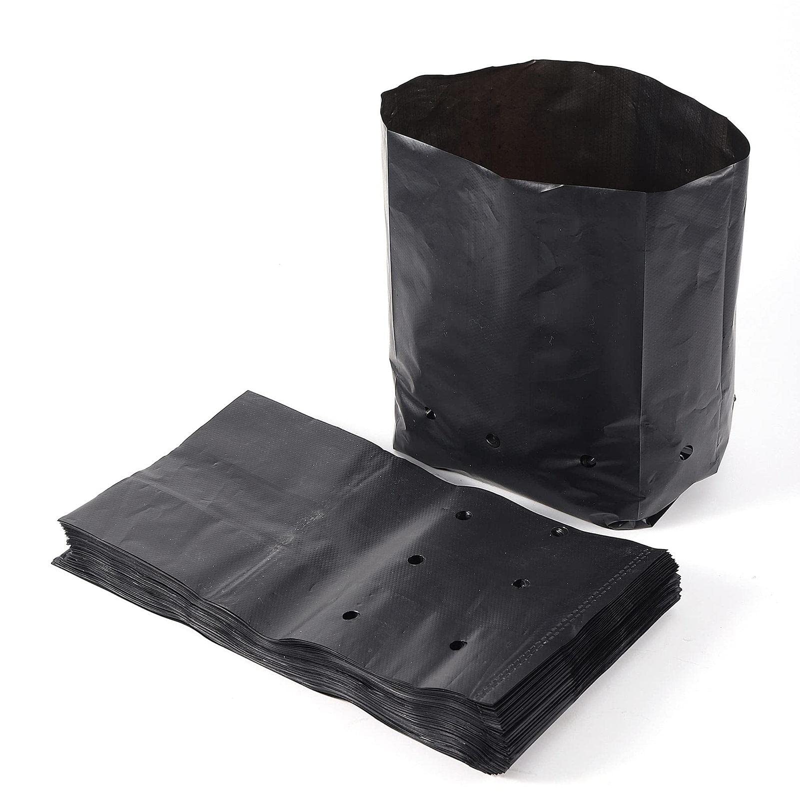 Breathable Plant Grow Bags for Vegetables, Herbs & Flowers - Durable Garden Growing Bags with Assorted Sizes | Ideal for Indoor/Outdoor Gardening, Seed Starting & Container Planting (Black)