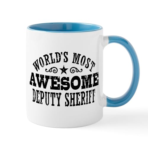 White/Blue Inside - World's Most Awesome Deputy Sheriff Mug