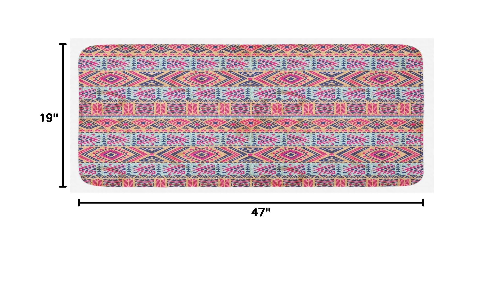 Ambesonne Non-Slip Tribal Kitchen Rug - 47