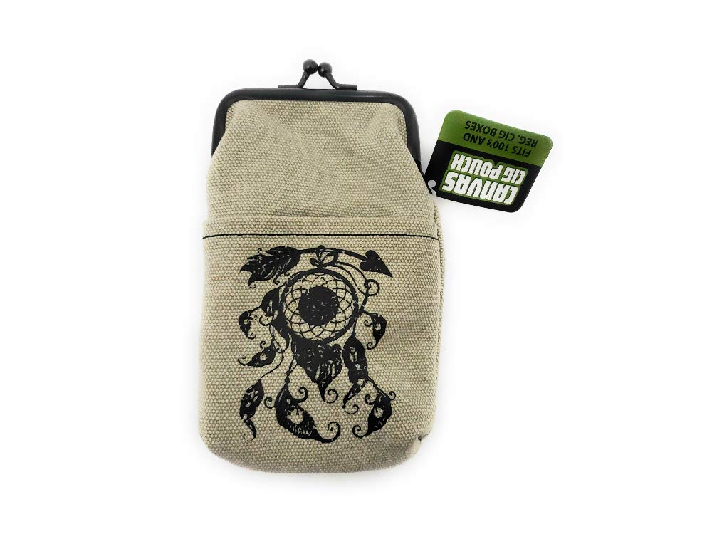 Vibrant Canvas Cigarette Case with Built-in Lighter Holder - Compact & Stylish (Style 964D) - Perfect for Travel, Outdoor Activities & Everyday Use