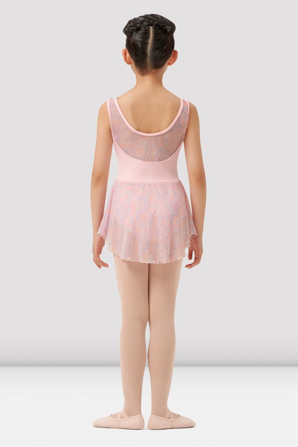 Girls Mirella Paisley Print Scoop Neck Skirted Leotard - Ballet Dancewear for Toddlers & Kids - Perfect for Ballet Class, Recitals & Dance Performances