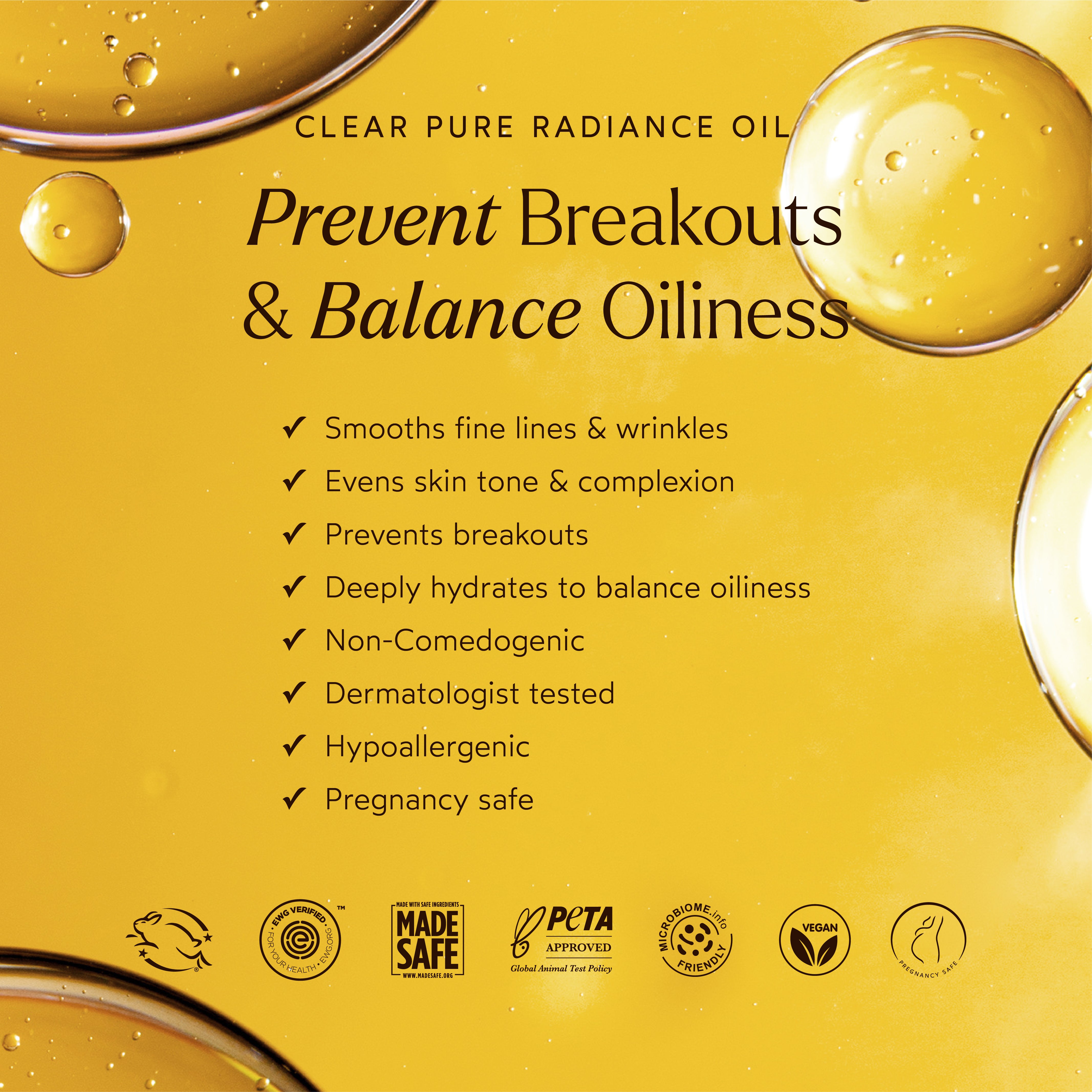 Pure Radiance Facial Oil for Glowing Skin - Hydrating & Brightening Face Oil for Dry & Dull Skin | Day & Night Skincare Routine