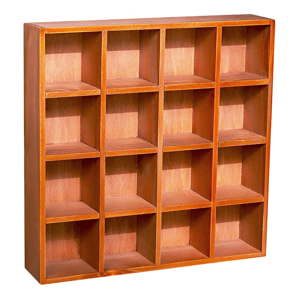16-Cube Wooden Display Rack - Wall Mounted Storage Shelf Organizer for Collectibles, Books & Home Decor - Perfect for Living Room, Bedroom & Office Organization