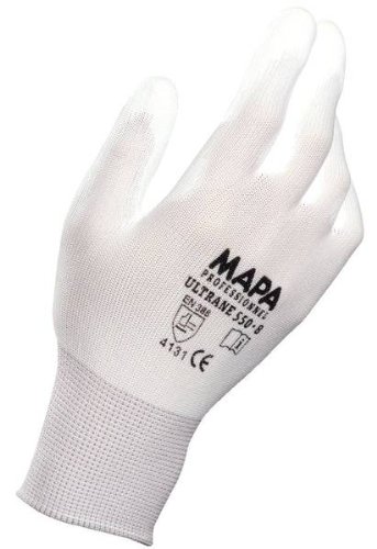 MAPA Ultrane 550 Polyurethane Palm Coated Work Gloves - Size 6, 9-1/4