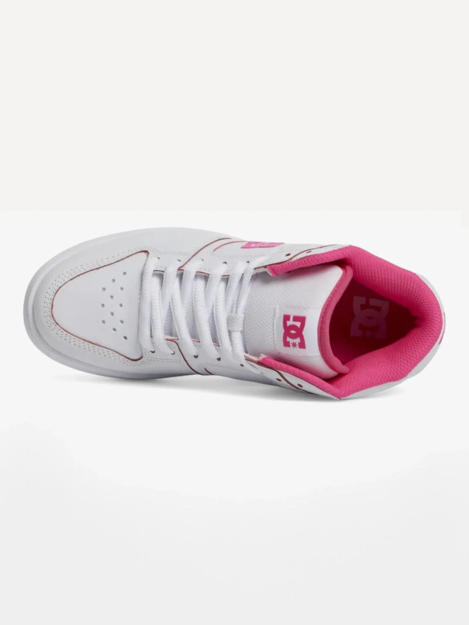 DC Manteca 4 Mid Women's Skateboarding Shoes - White & Fuchsia | High-Top Sneakers for Street Style & Skateboarding | Perfect for Urban Fashion & Sports Enthusiasts