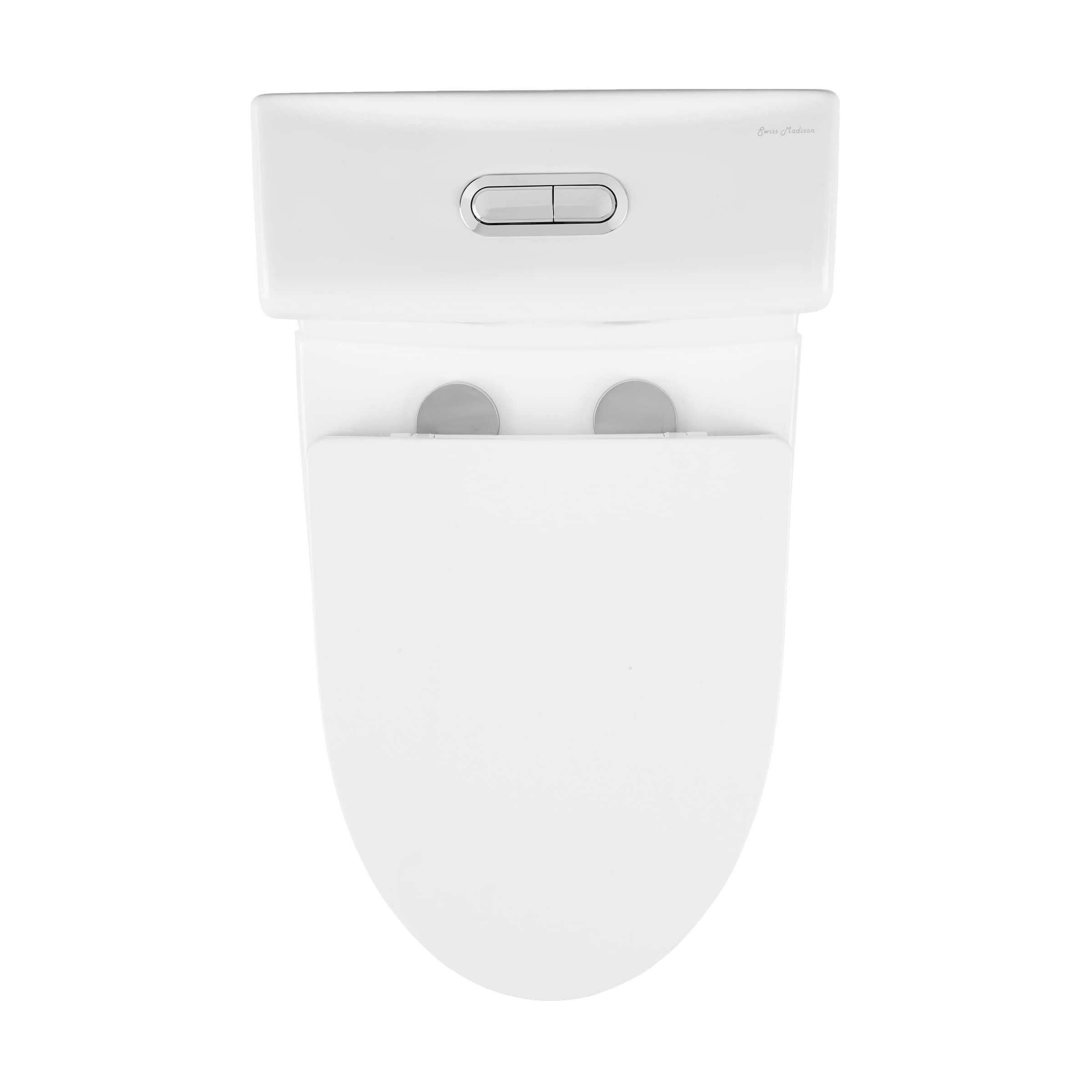 Hugo One Piece Elongated Dual Flush Toilet 1.1/1.6 GPF - Water Efficient Modern Bathroom Toilet for Home & Commercial Use