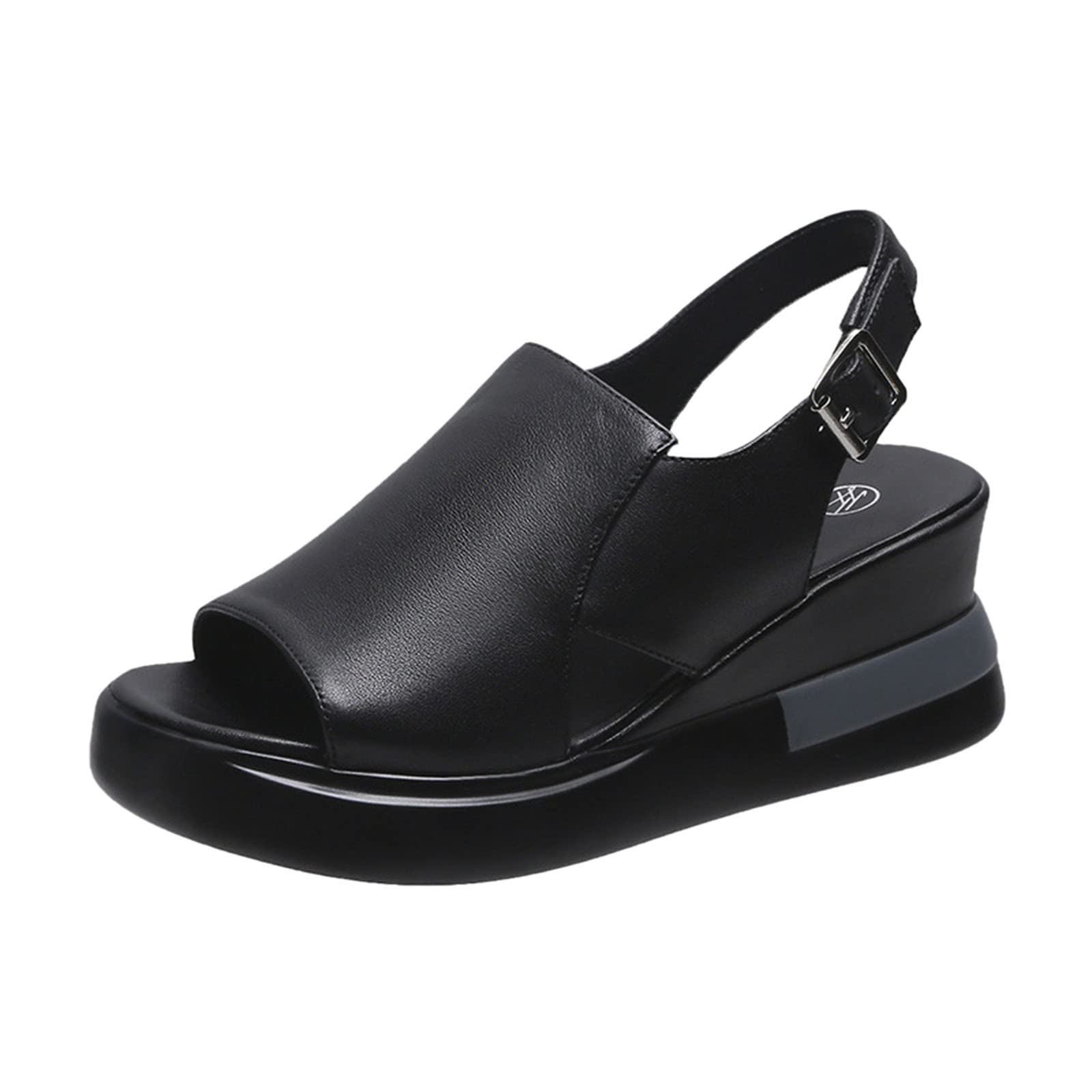 Women's Low Heel Dress Sandals - Fashion Solid Wedge Casual Buckle Roman Shoes for Ladies | Perfect for Office, Party & Summer Outfits