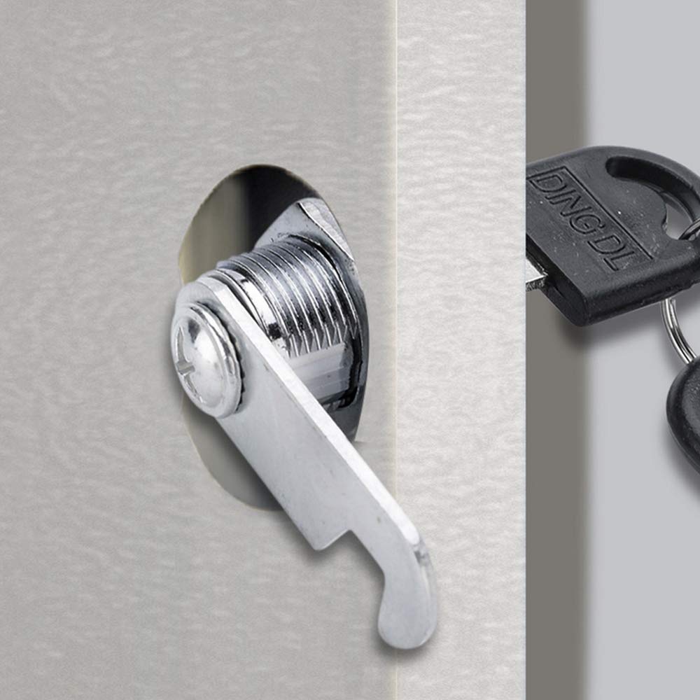 25mm Cam Lock with Keys - Secure File Cabinet, Cupboard, Mailbox, Drawer & Tool Box - Keyed Different (1 Pack) - Perfect for Office, Home & Workshop Security