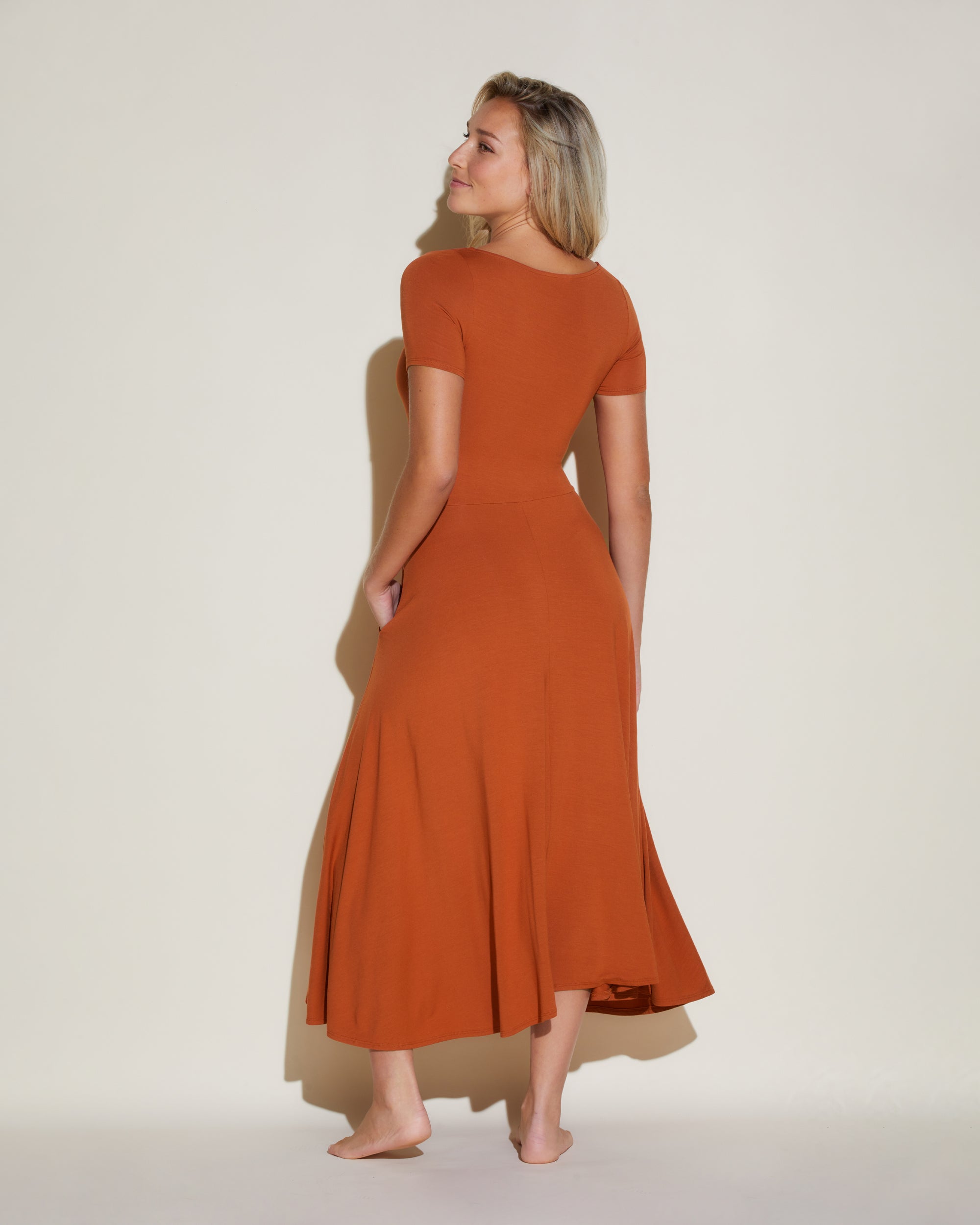 Sahara Bell Sleeve Dress for Women - Elegant Flowy Maxi Dress for Travel, Beach, and Summer Outfits