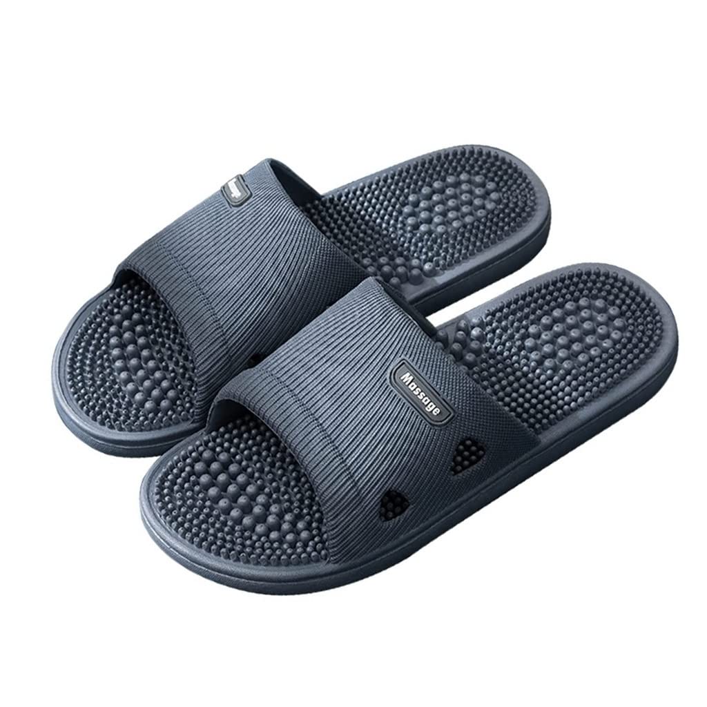 **Acupressure Massage Slippers for Flat Feet - Therapeutic Shock Absorbing Home Shoes for Men & Women - Dark Gray (EU 39-40) - Perfect for Relaxation & Foot Pain Relief at Home**