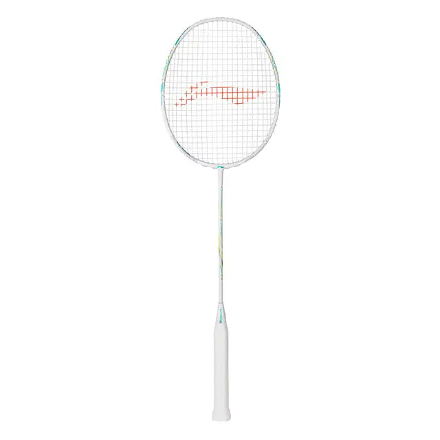 Li Ning Axforce 60 White Badminton Racket - Professional Prestrung Racquet for Badminton Players | Perfect for Tournaments & Training | Made in China