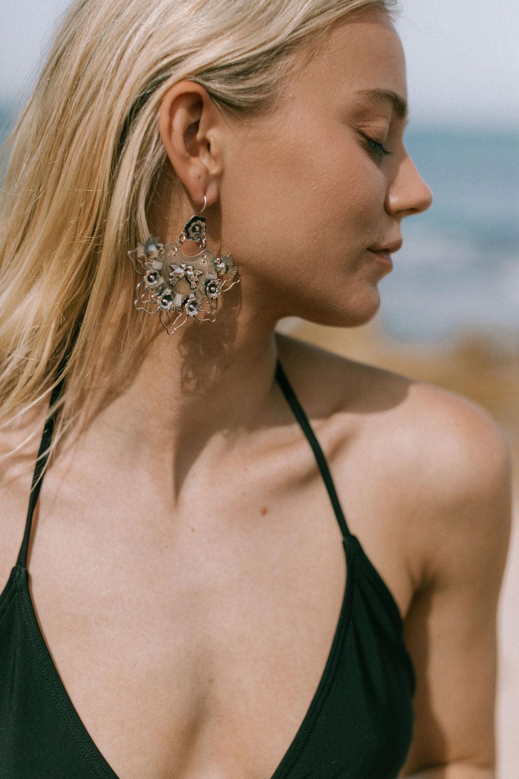 Sterling Silver Frida Earrings - Elegant Handmade Jewelry for Women - Perfect for Parties, Weddings & Everyday Wear