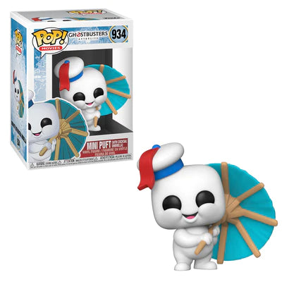 Ghostbusters Mini Puft with Cocktail Umbrella #934 - Fun Collectible Toy for Movie Fans, Perfect for Parties, Home Decor & Gift Giving
