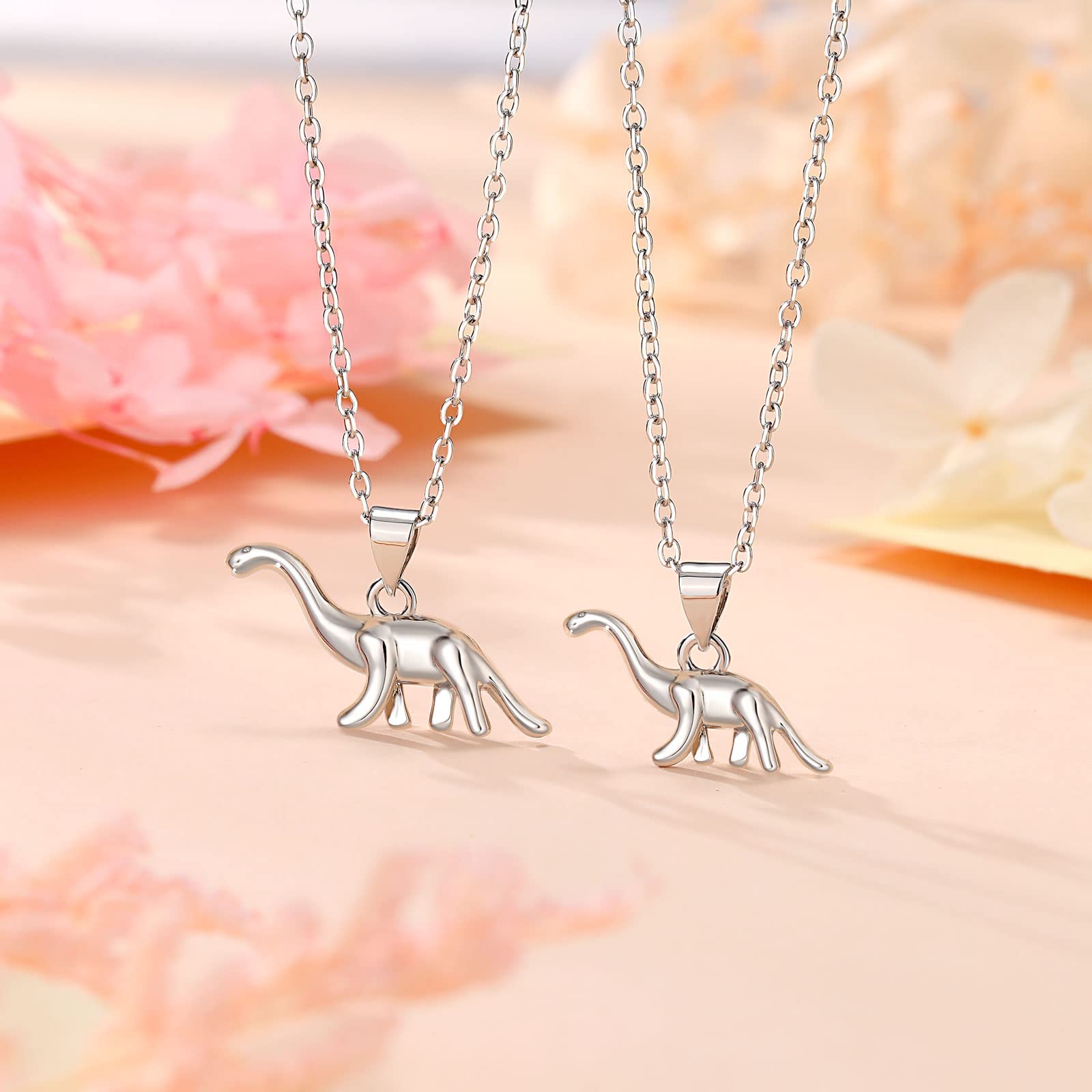 Dinosaur Necklace for Women, Boys & Girls - Perfect Back to School Gift for Mother, Daughter or Son - First Day of School Jewelry Present for Kids & Teens - Great for School Spirit, Birthday Parties & Everyday Wear