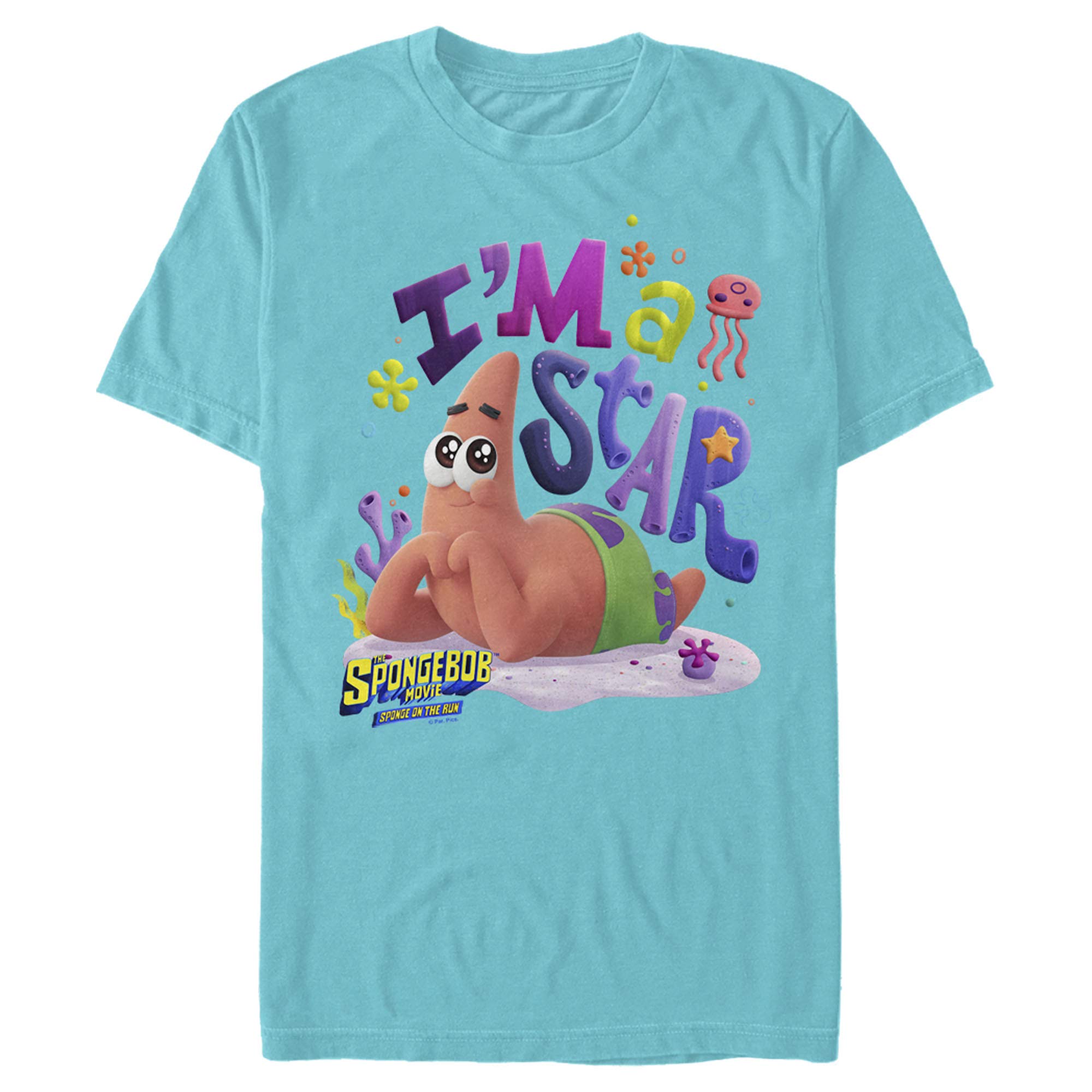 Spongebob Squarepants Patrick Star Graphic T-Shirt for Men | Soft Cotton Funny Cartoon Tee | Casual Wear, Cosplay & Gift for Fans