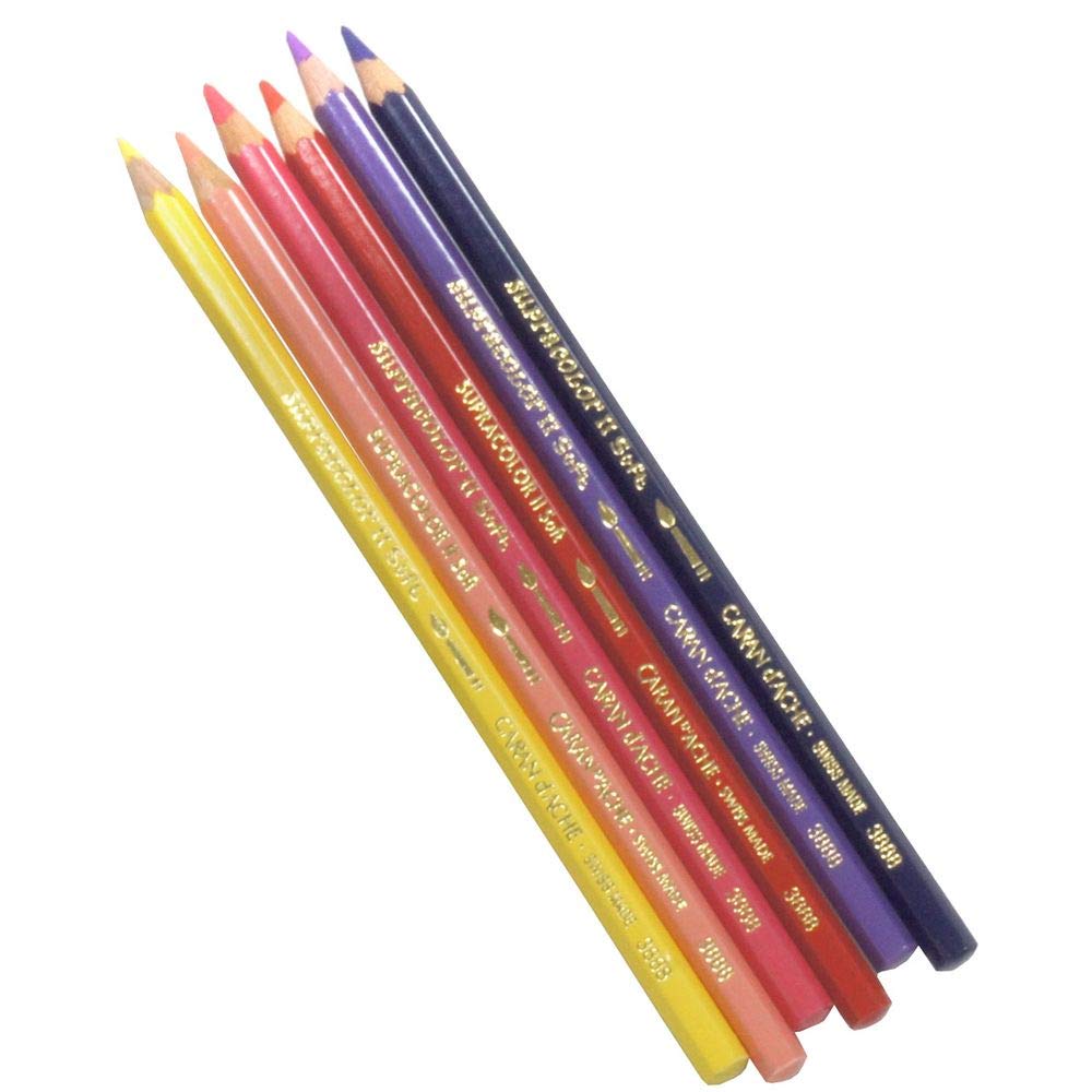Caran D'ache Supracolor Water-Soluble Colored Pencil - Lemon Yellow (3888.240) | Premium Art Supplies for Sketching, Drawing & Watercolor Techniques