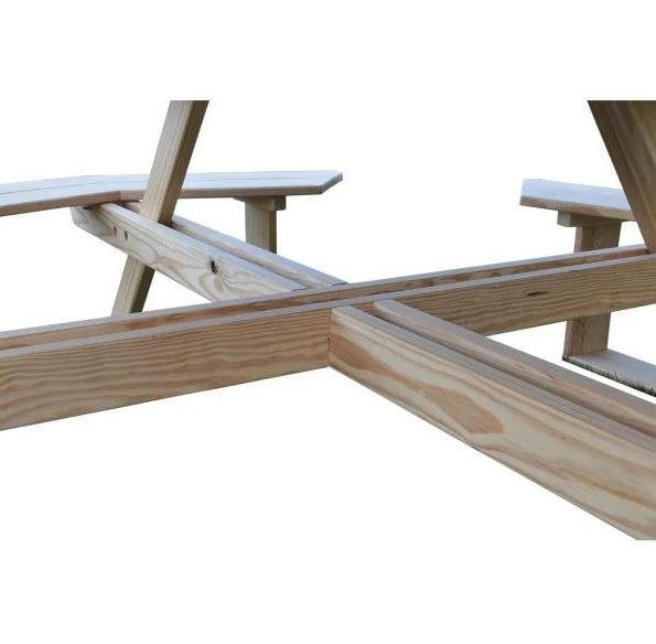 A&L Furniture 44 Inch Square Walk-In Patio Dining Table with Free Umbrella Holes - Perfect for Outdoor Entertaining, Backyard BBQs, and Poolside Gatherings