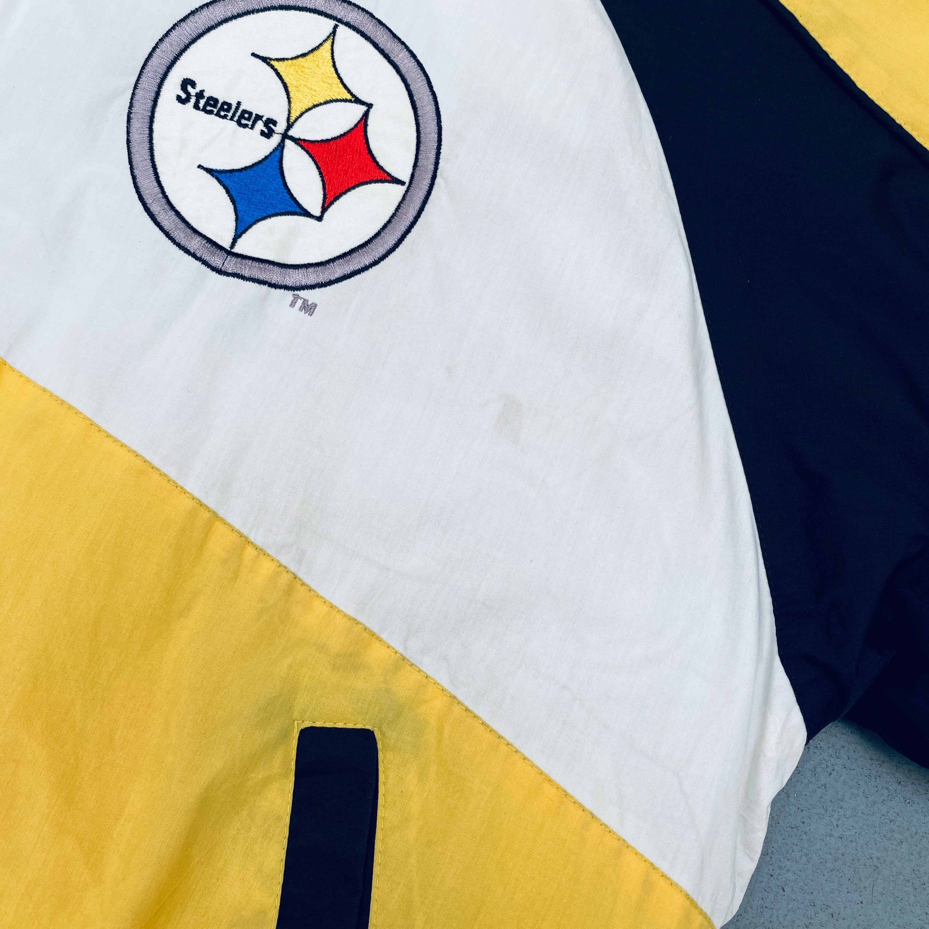 Pittsburgh Steelers 1990s Pro Player Full-Zip Jacket XL - Vintage NFL Football Fan Gear for Game Day & Casual Wear