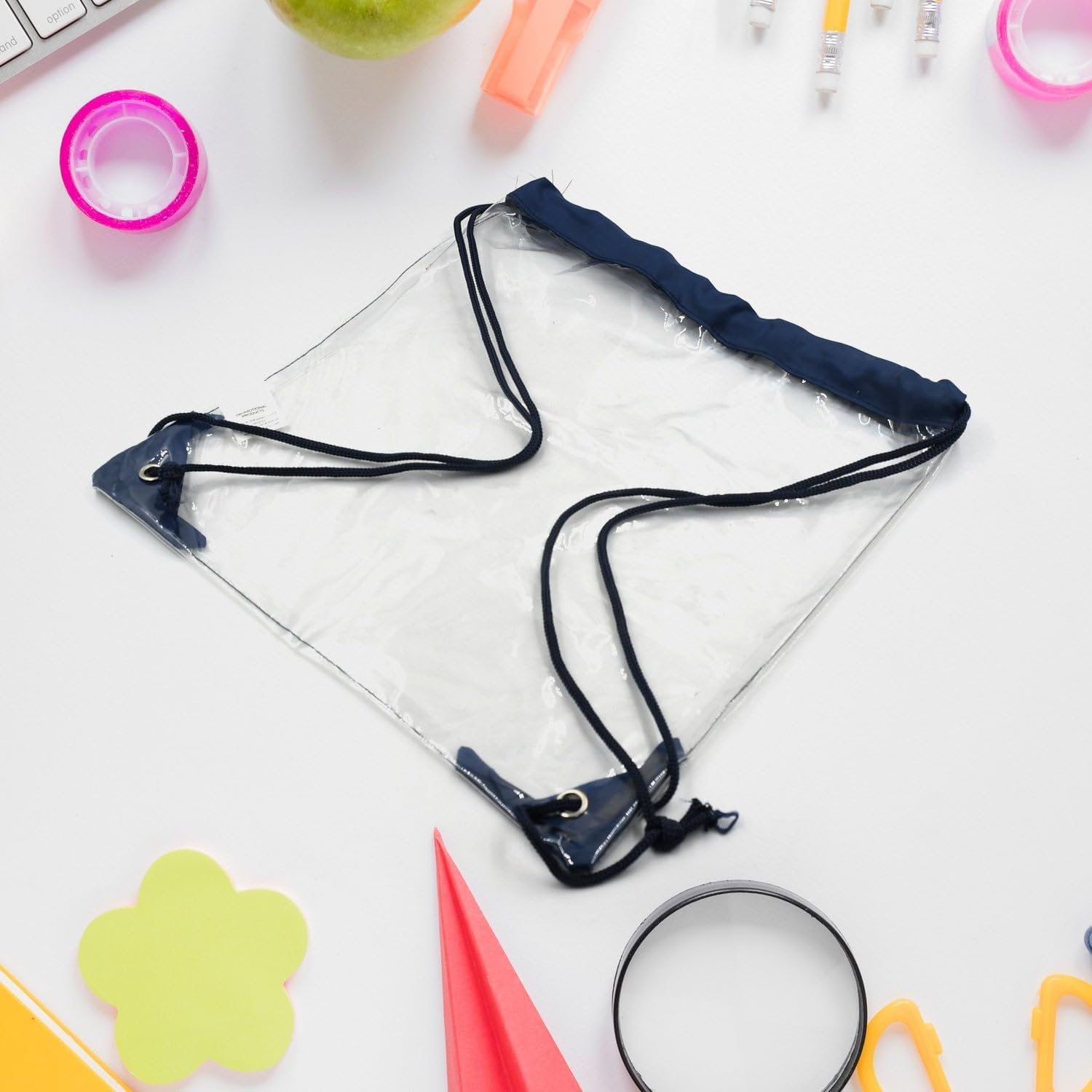 Ashtron 8005 Waterproof Clear Plastic Pouch - Transparent Stadium Bag with Drawstring for Gym, Concert, Travel, Beach & Swimming | Sports Events, Outdoor Activities & Water Sports Essentials