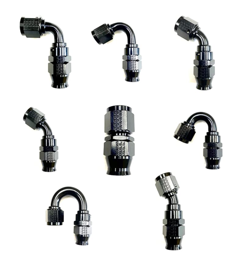 Fragola #8 PTFE Hose End Black - High-Performance Street Use