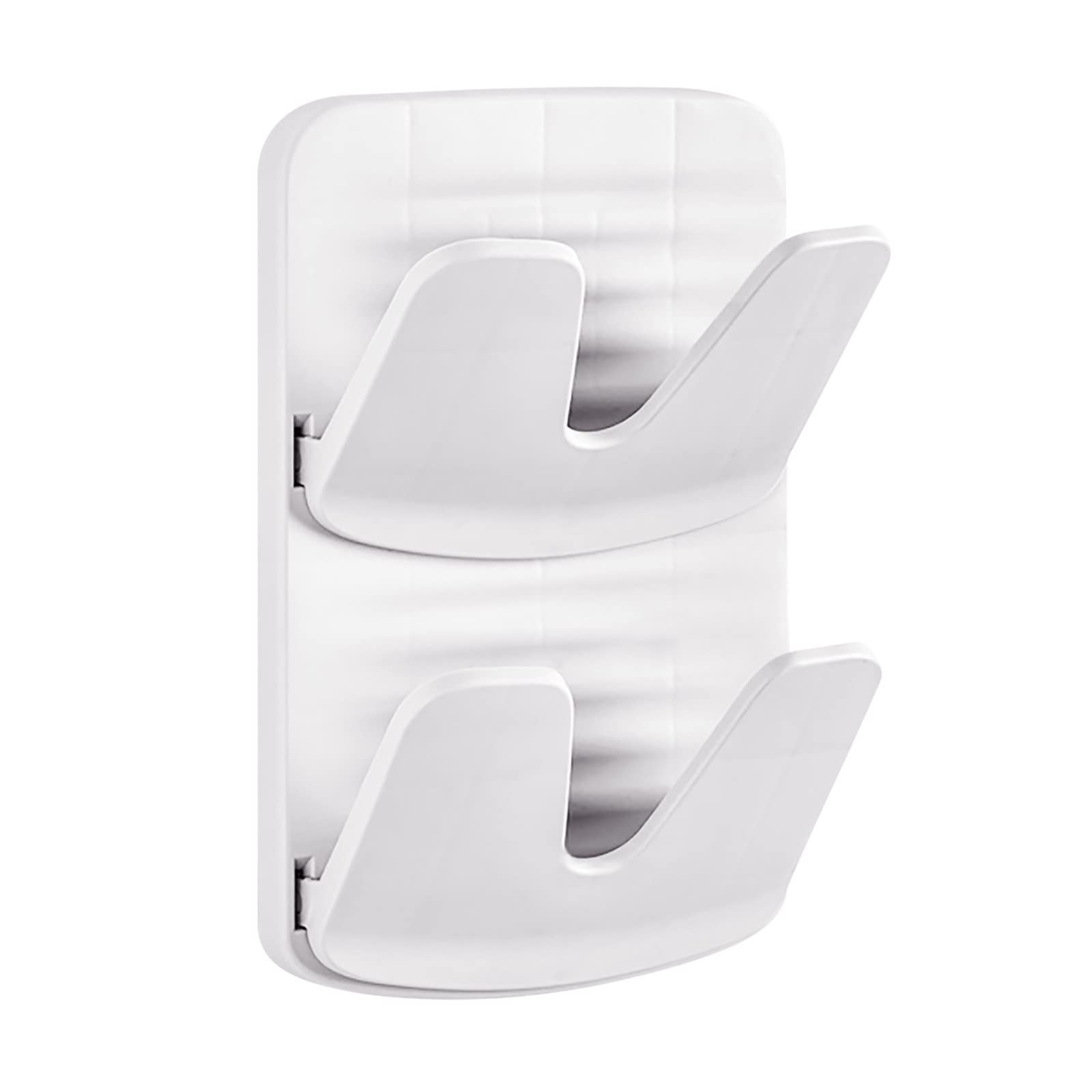 Double Layer Wall Mount Pot Lid Organizer - Space Saving Kitchen Cabinet Door Storage for Pots, Pans & Lids - Durable White Hanging Rack for Fridge, Pantry & Small Kitchen Organization