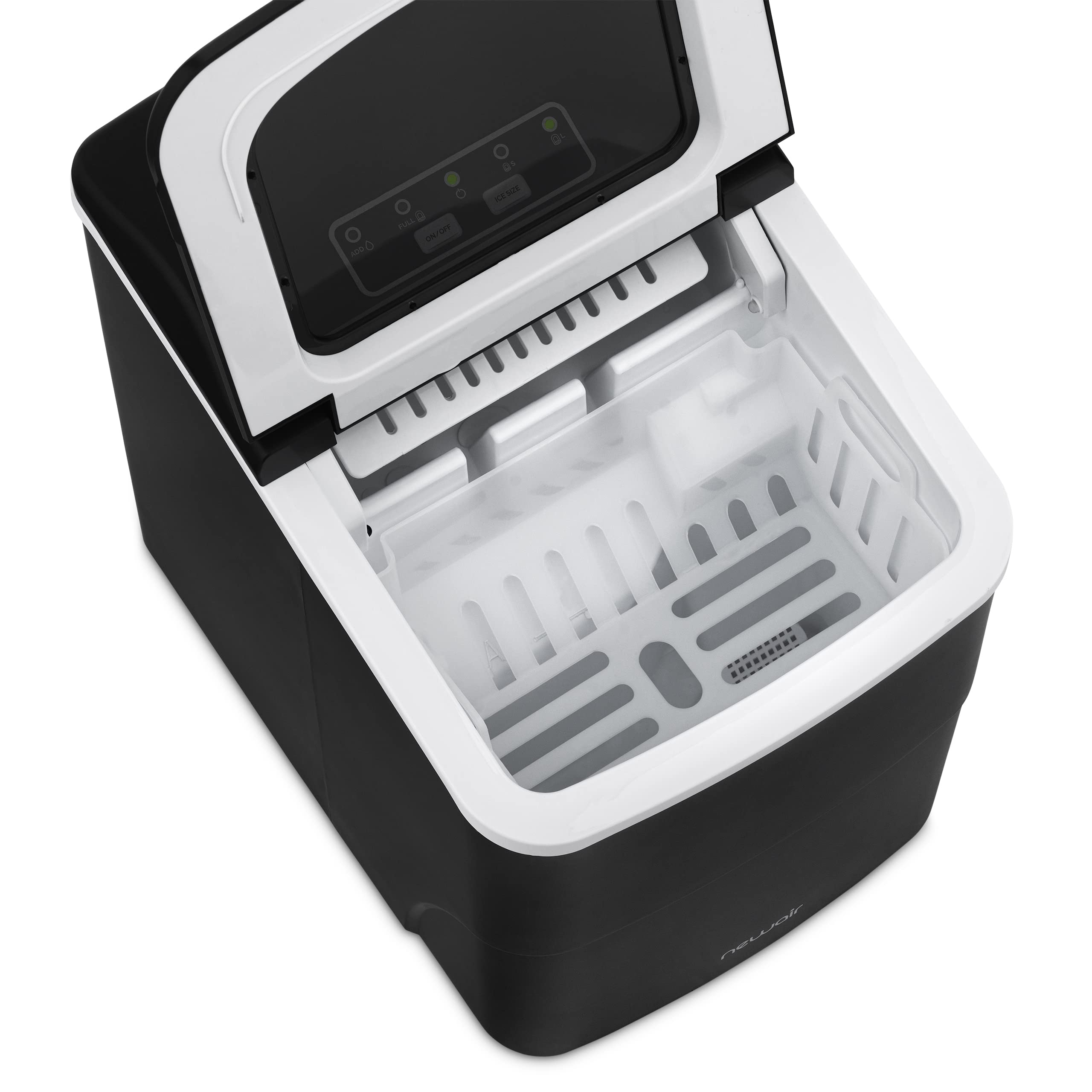 Newair 26 lbs. Countertop Bullet Ice Maker - Portable Ice Machine in Matte Black with Intuitive Controls | Large & Small Ice Size Options | Easy to Clean BPA-Free Parts | Perfect for Cocktails, Whiskey, Soda & Beverages | Ideal for Home Bars, Parties & Office Use