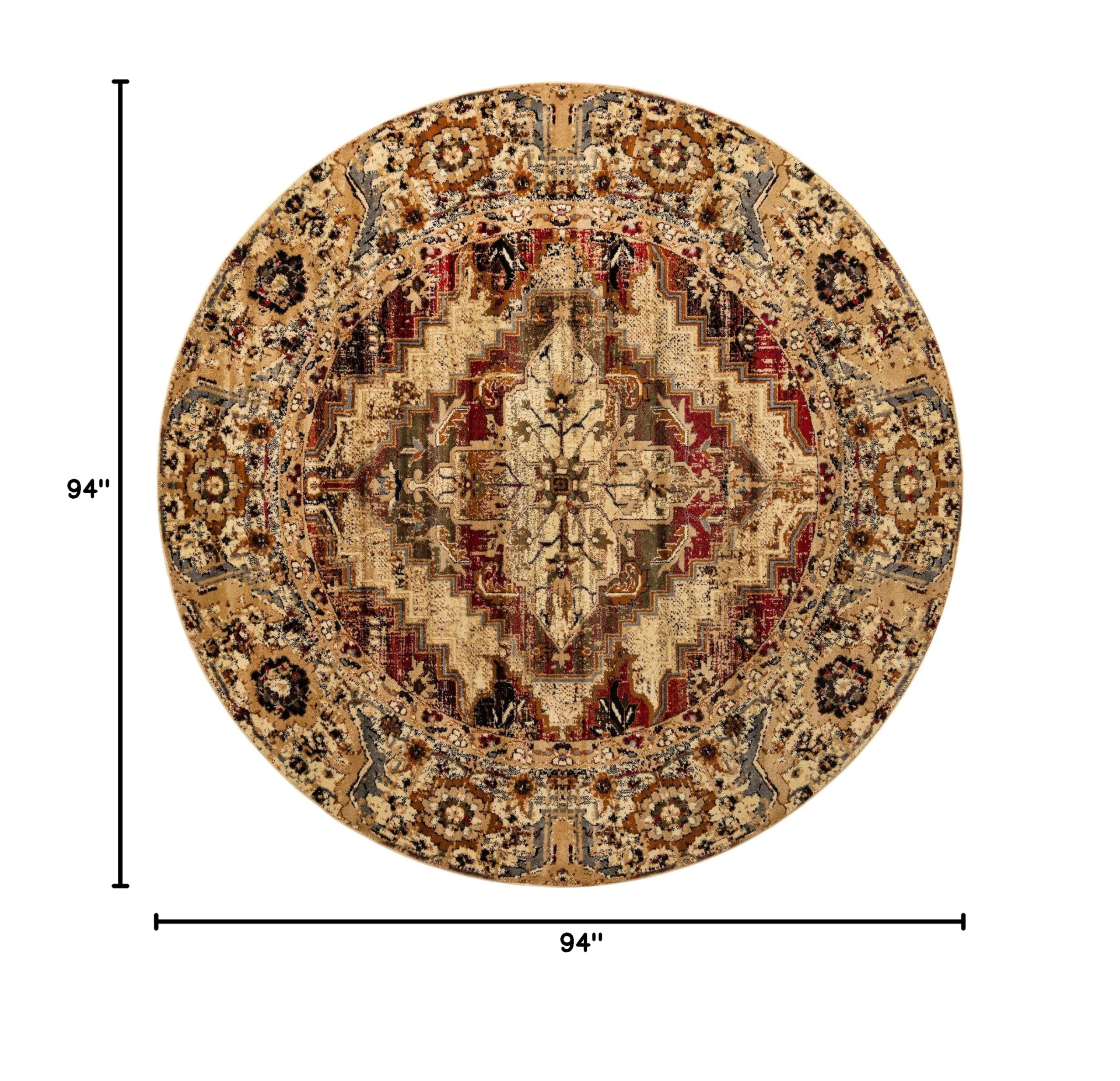 Unique Loom Saturn Collection Round Area Rug 7'10