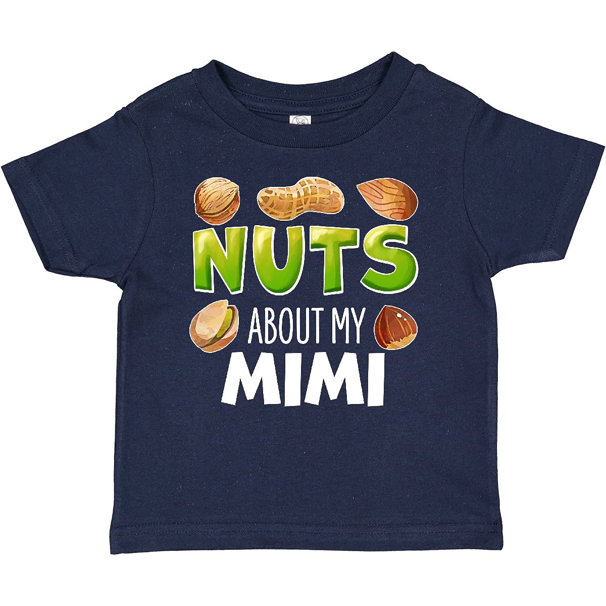 Best Nuts About My Mimi Baby T-Shirt - Cute Peanut, Almond & Pistachio Print - Soft Cotton Toddler Shirt for Grandparents Day, Family Photos & Casual Outings
