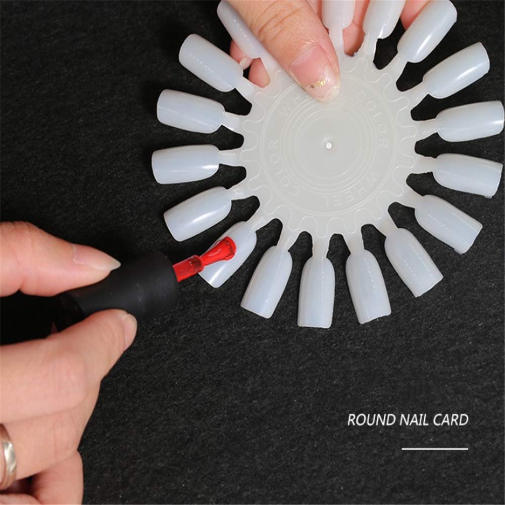ONNPNN 30-Piece Nail Polish Display Stand - Sunflower Design Nail Art Practice Wheel with 18 Color Palette for Salon & Home Manicure | DIY Nail Painting Models & Professional Training Tool