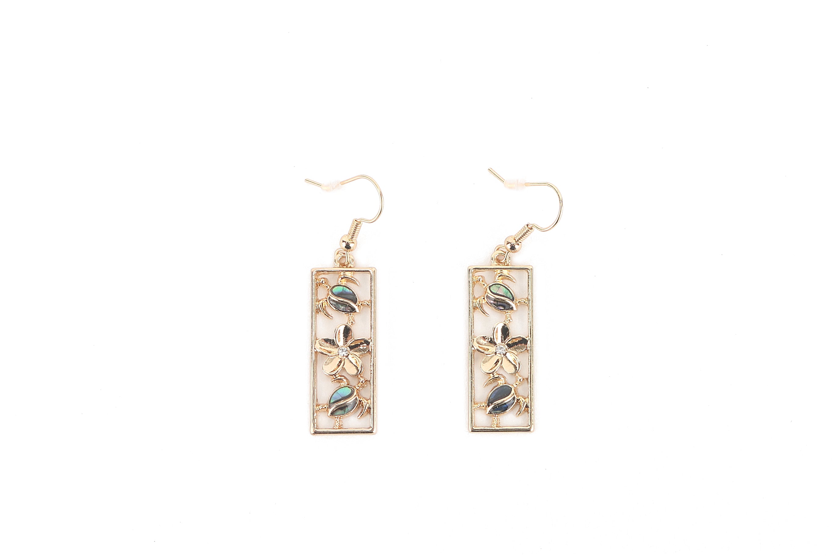 Makamae 3 Turtle Gold Earrings for Women - Hawaiian Style Jewelry for Beach, Wedding & Everyday Wear