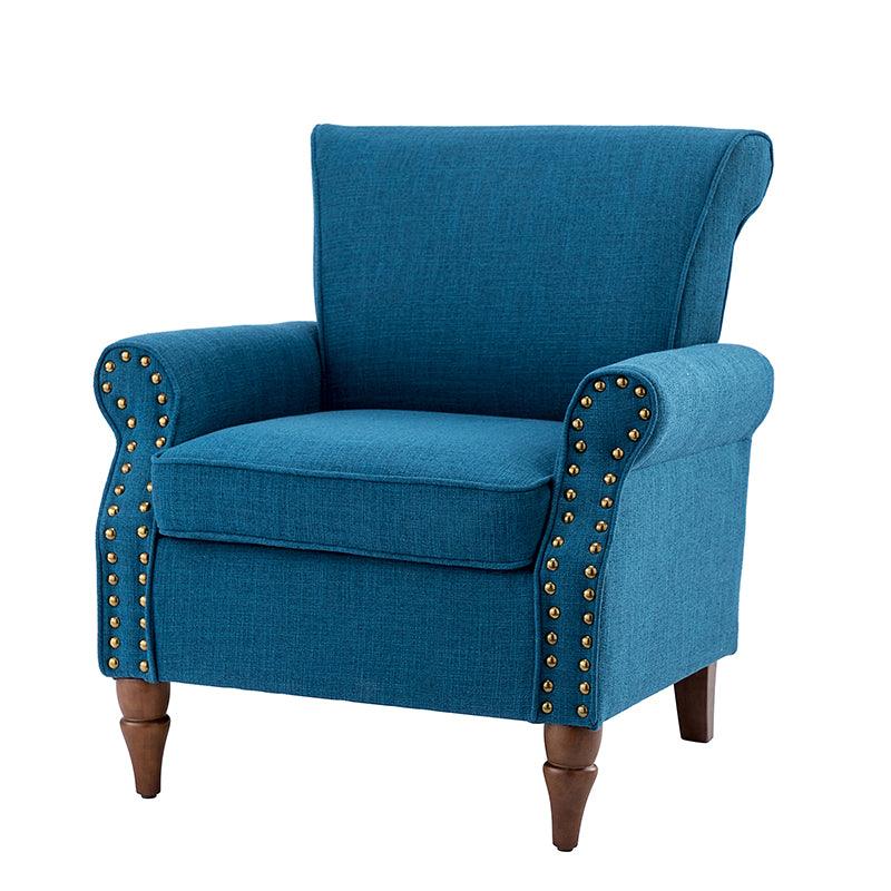 Hypanis Upholstered Armchair with Solid Wood Legs - Modern Living Room Accent Chair for Home, Office & Reading Nook - Comfortable Lounge Chair for Relaxing & Decor