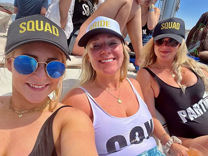 Funky Junque Bride Tribe Squad Trucker Hats - Stylish Wedding Party Accessories for Bachelorette Parties & Bridal Showers