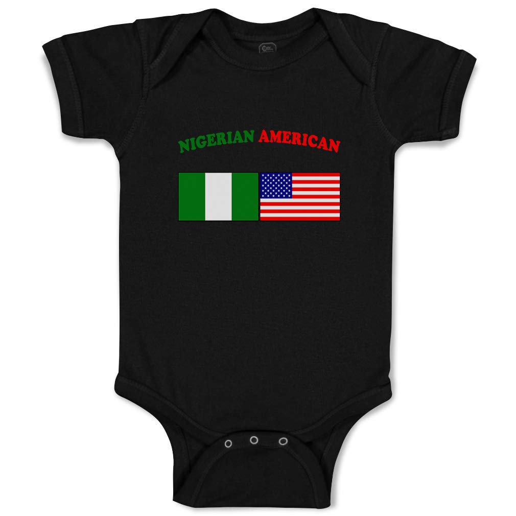 Custom Nigerian American Boy & Girl Baby Bodysuits - 100% Cotton Funny Infant Onesies for Newborns - Perfect for Family Photos, Cultural Celebrations & Everyday Wear