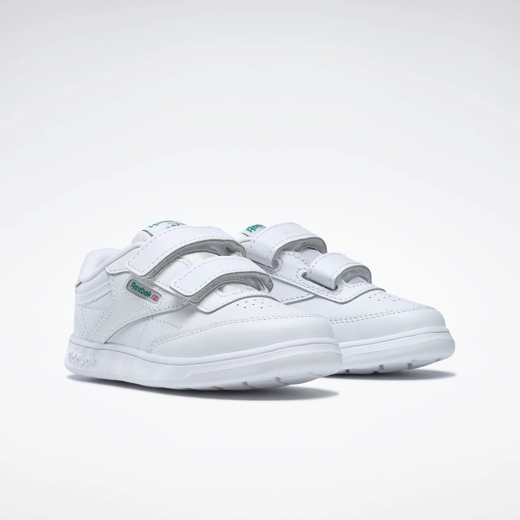 Reebok Kids Club C Sneakers - White/Glen Green - Comfortable & Durable Athletic Shoes for Boys & Girls - Perfect for Running, School & Casual Wear