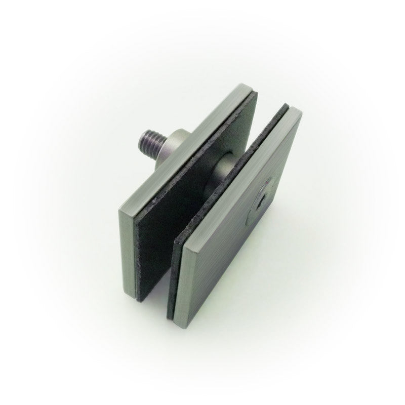 HB 544 Tempered Glass Mount for Handrail Brackets - Heavy Duty Stainless Steel Balustrade Clamp - Perfect for Staircase, Deck & Balcony Glass Railing Installation