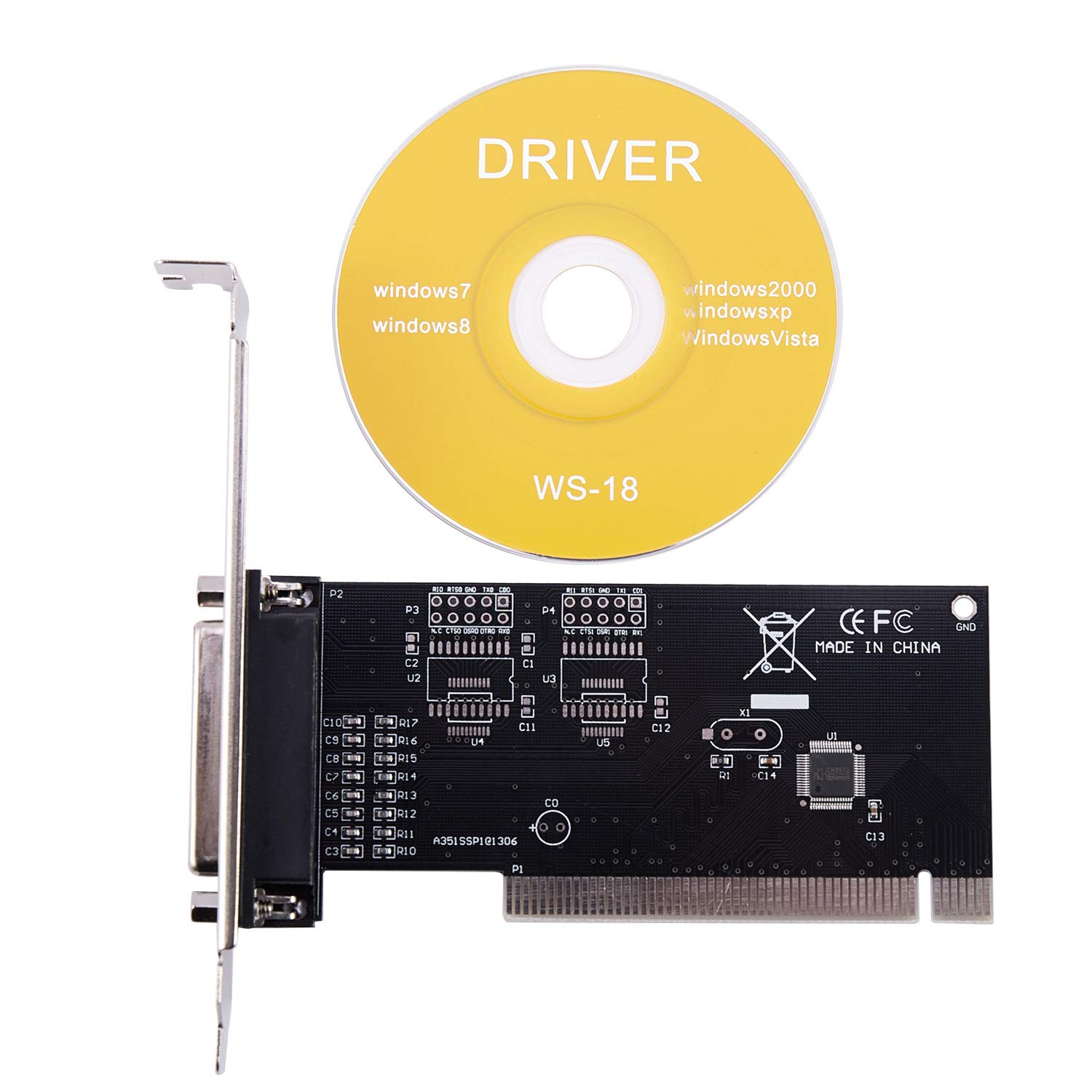 PAPAPI PCI to Parallel Adapter Card - 25Pin DB25 Printer Port Controller for Legacy Printers | Ideal for Windows XP, 7, 10 & Linux Systems | Connect Vintage Printers to Modern PCs