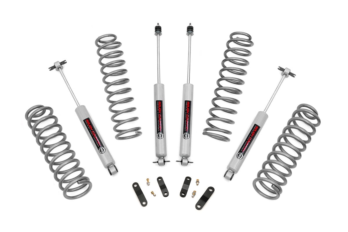 2.5 Inch Lift Kit for Jeep Wrangler Unlimited 2WD/4WD (2007-2018) - Heavy Duty Coil Springs - Part #67930 - Off-Road Suspension Upgrade for Enhanced Ground Clearance