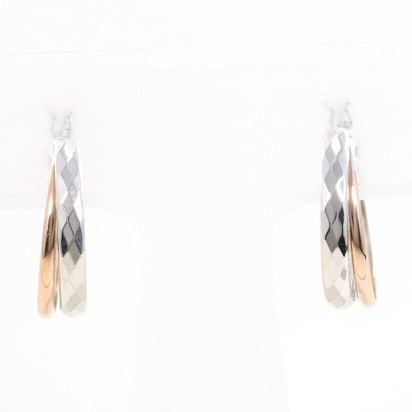 10K White Gold and Pink Gold Earrings for Women - Elegant Dangle Hoop Earrings for Everyday Wear, Parties, and Special Occasions